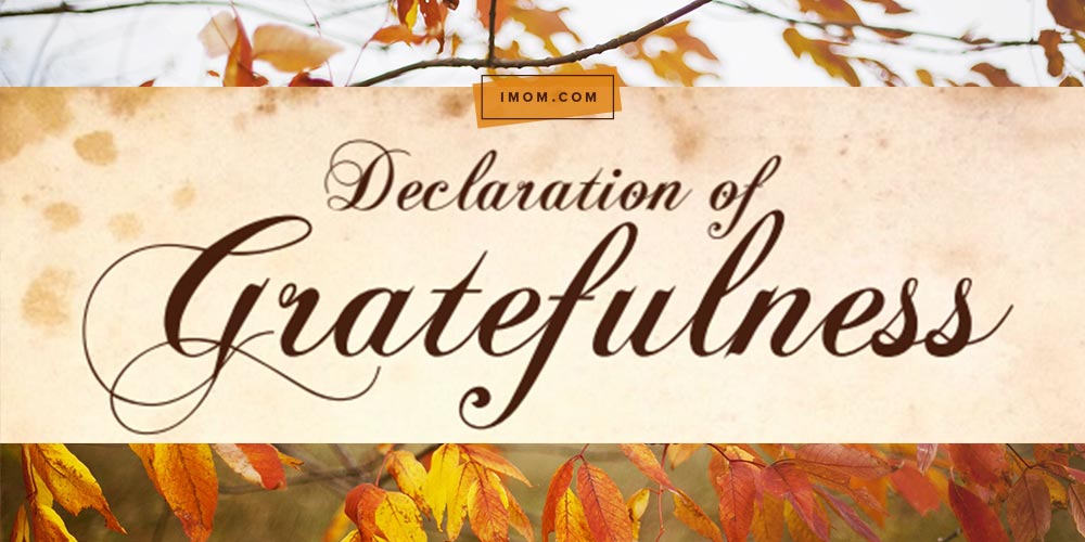 Declaration of Gratefulness - iMom