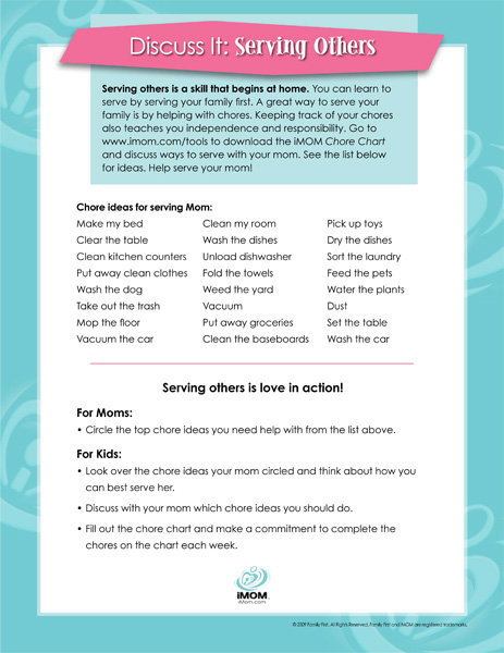 Serving Others Discuss It - iMom