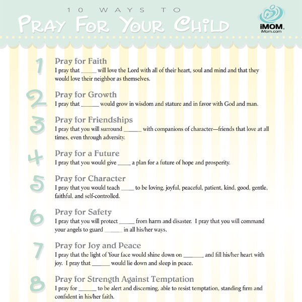 10 Ways to Pray For Your Child - iMom