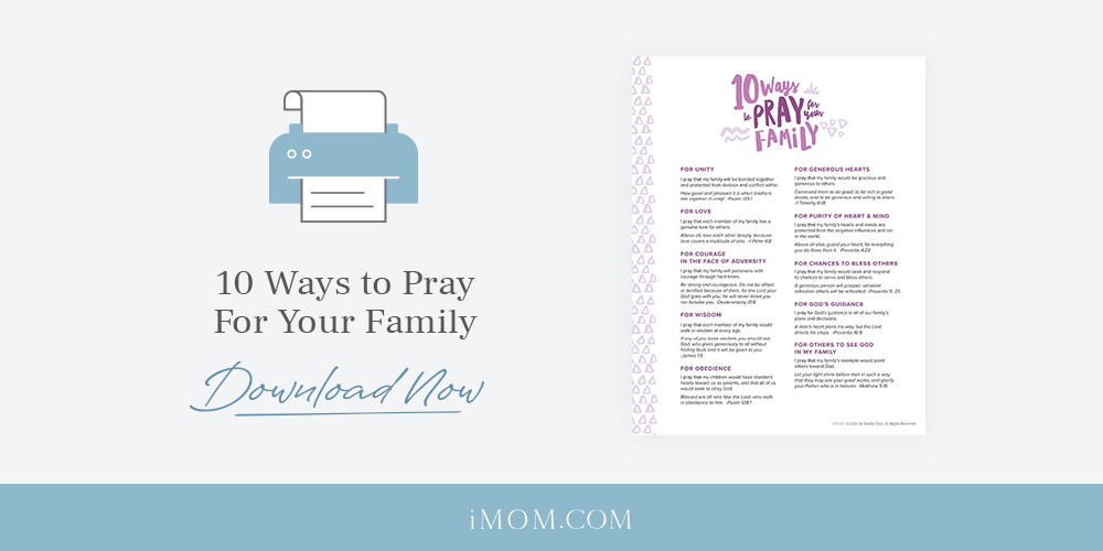 10 Ways to Pray for Your Family - iMOM