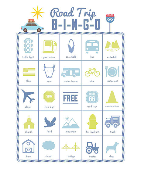 road trip bingo printable