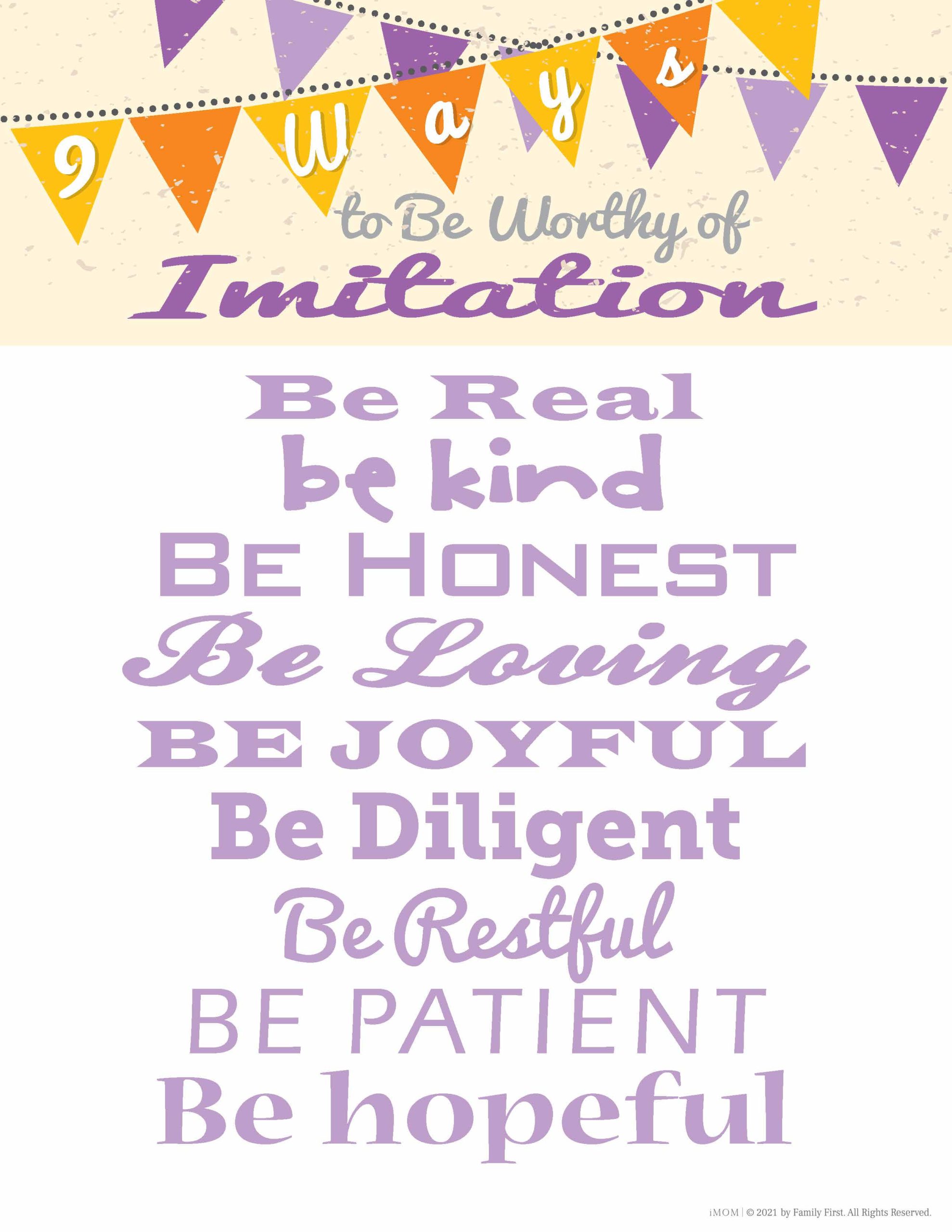 worthy of imitation
