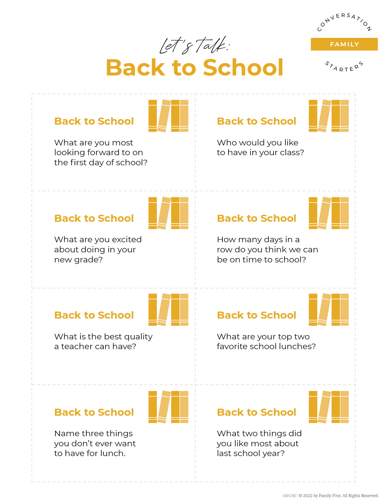 back to school conversation starters