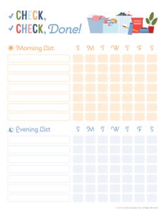 kids checklist