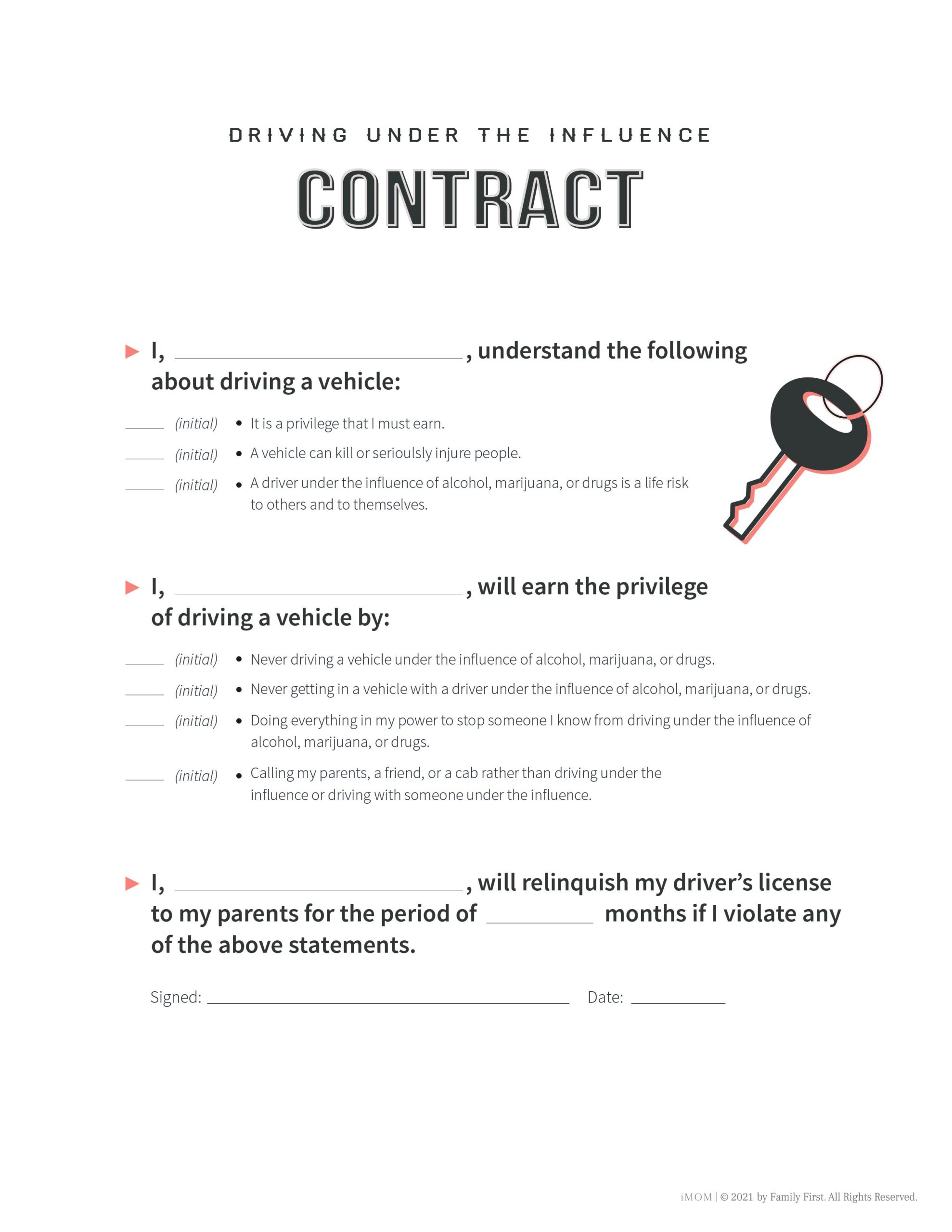 Free Printable Contracts For Kids And Teenagers Imom