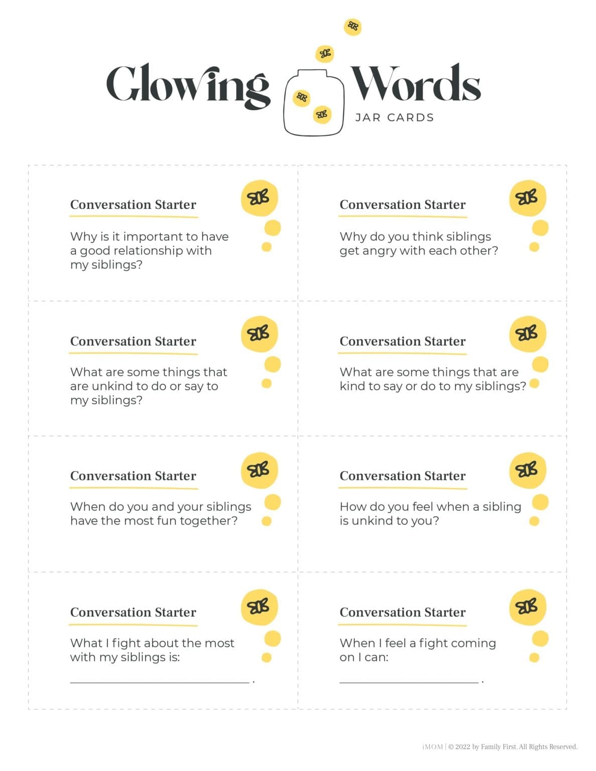 Free Printables with Encouraging Words for Kids &amp; Families - iMOM