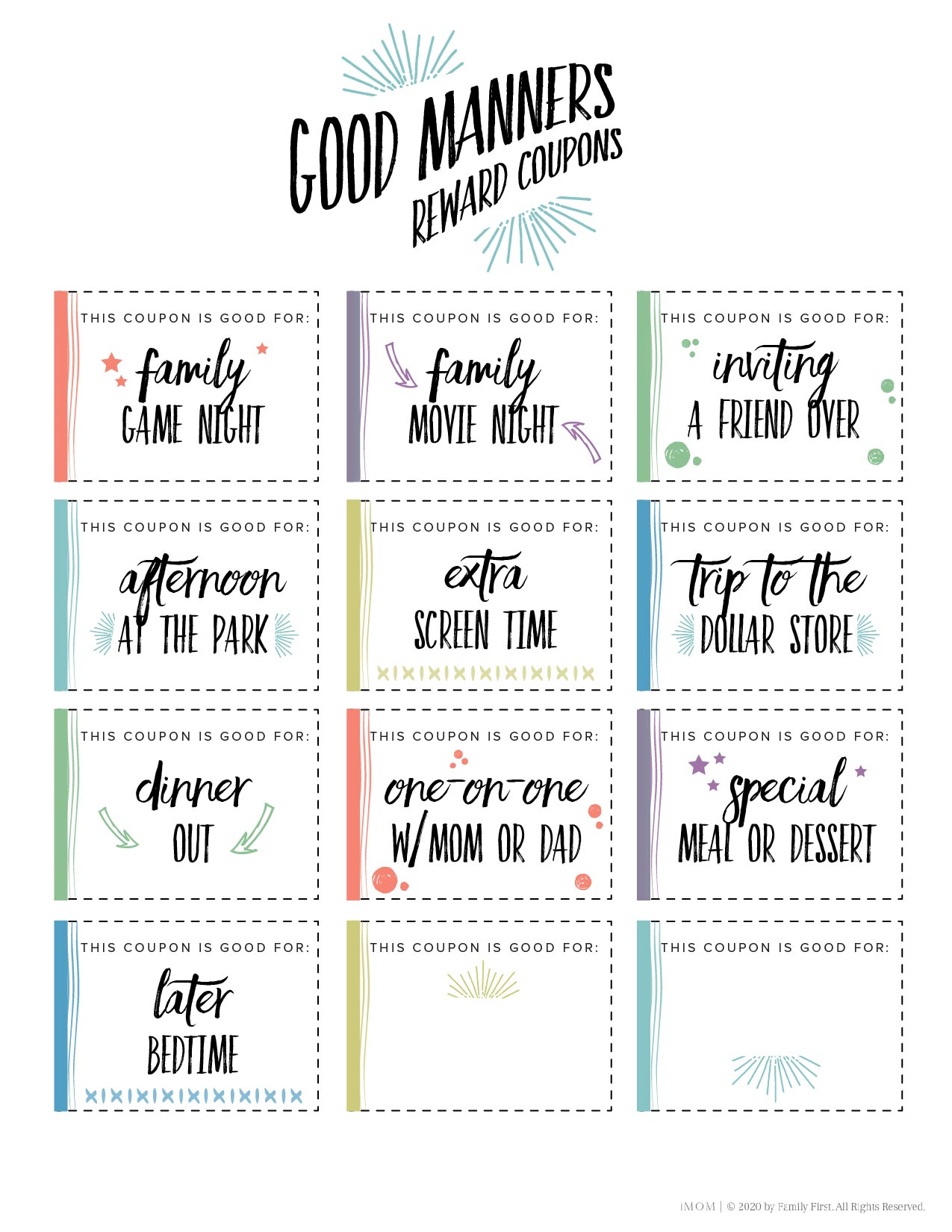 Good Manners Reward Coupons image