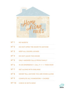 rules for leaving children home alone