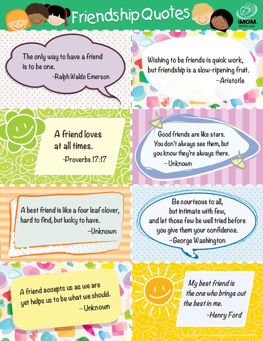 Favorite Friendship Quotes for Kids - Printable