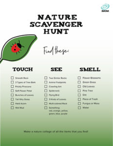 nature scavenger hunt things to do with toddlers
