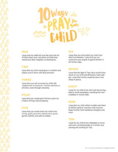 pray for your children