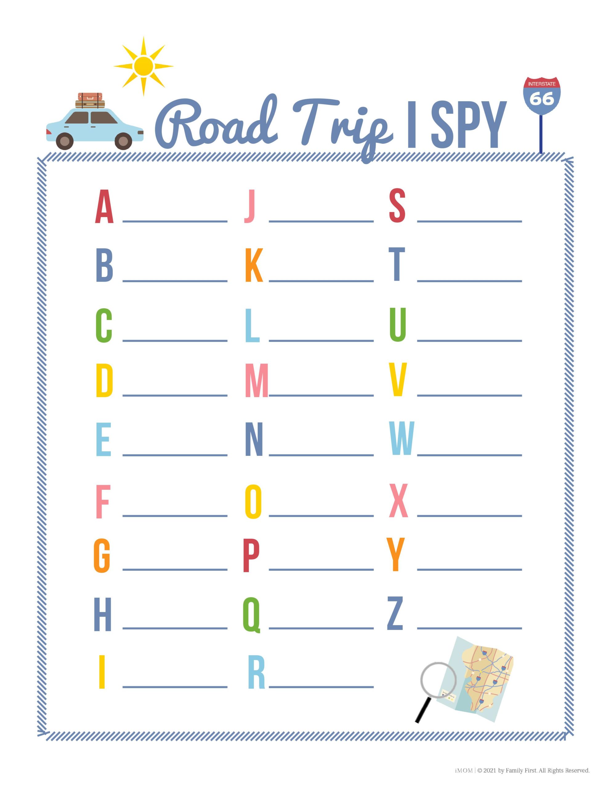 road trip game printables