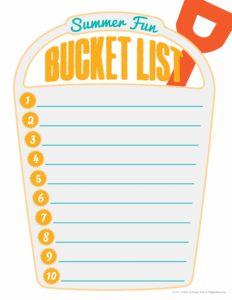 summer bucket list