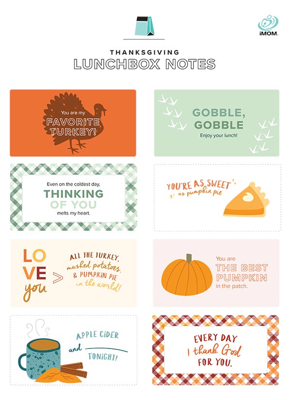 thanksgiving lunchbox notes