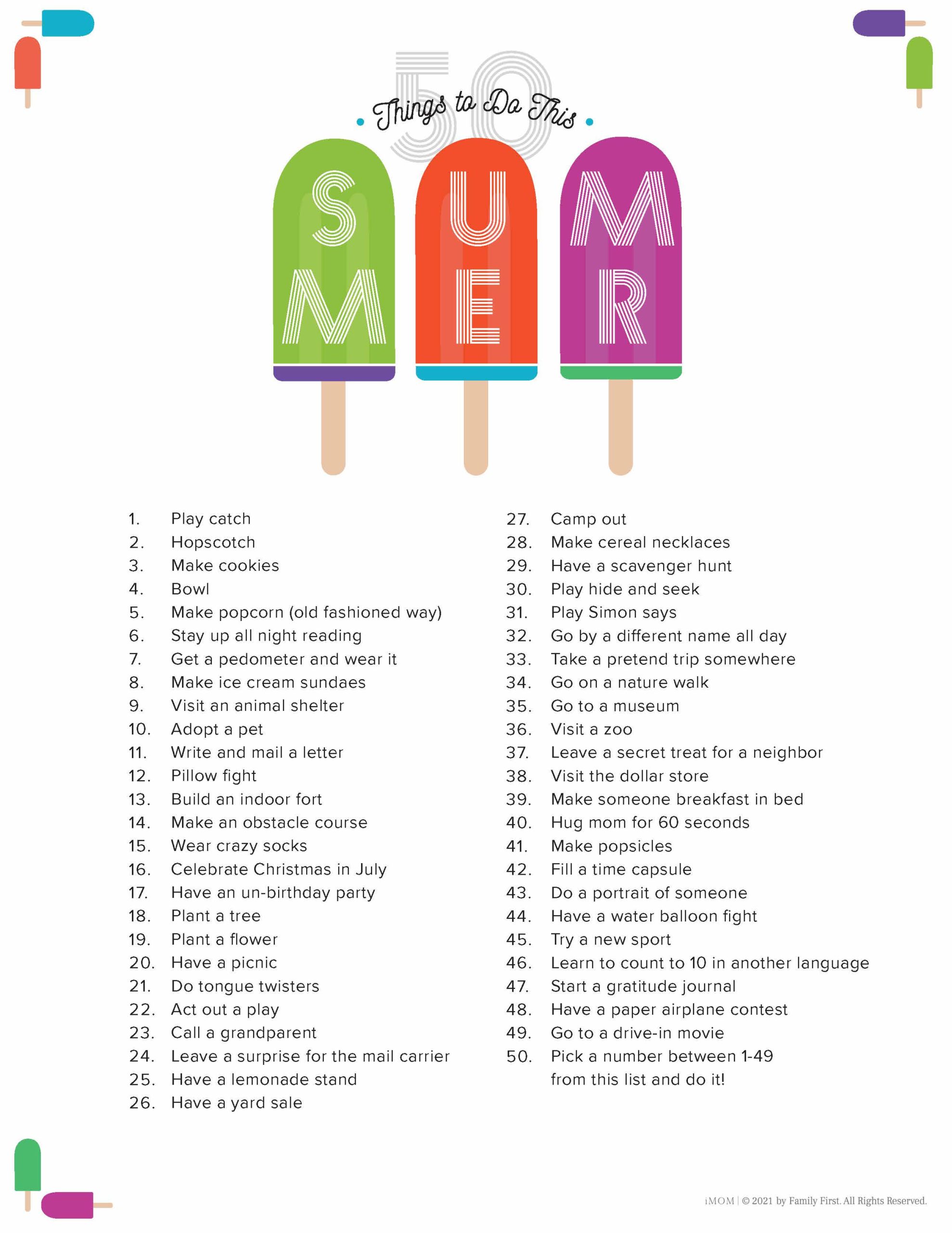 things to do in the summer