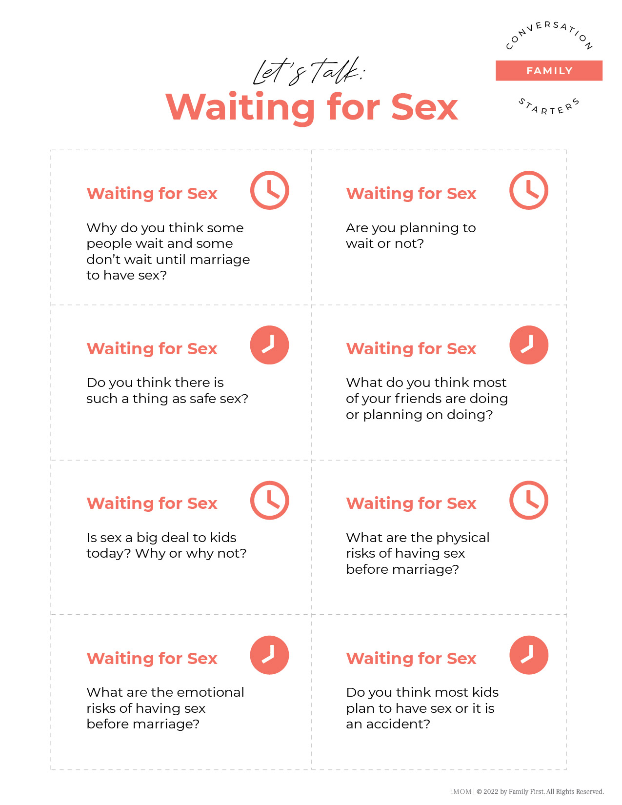 Waiting For Sex Conversation Starters