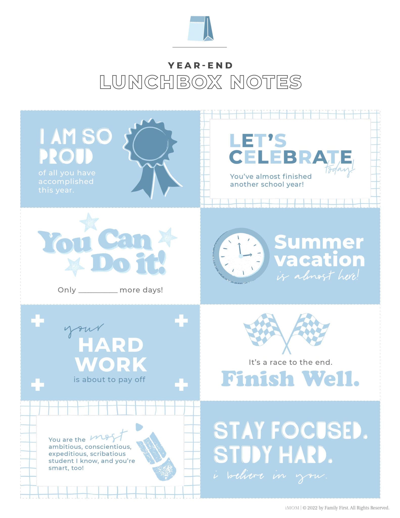 Over 80 Free and Cute Printable Lunchbox Notes - iMOM