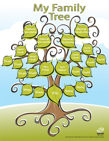 Cute Printable Family  Tree 