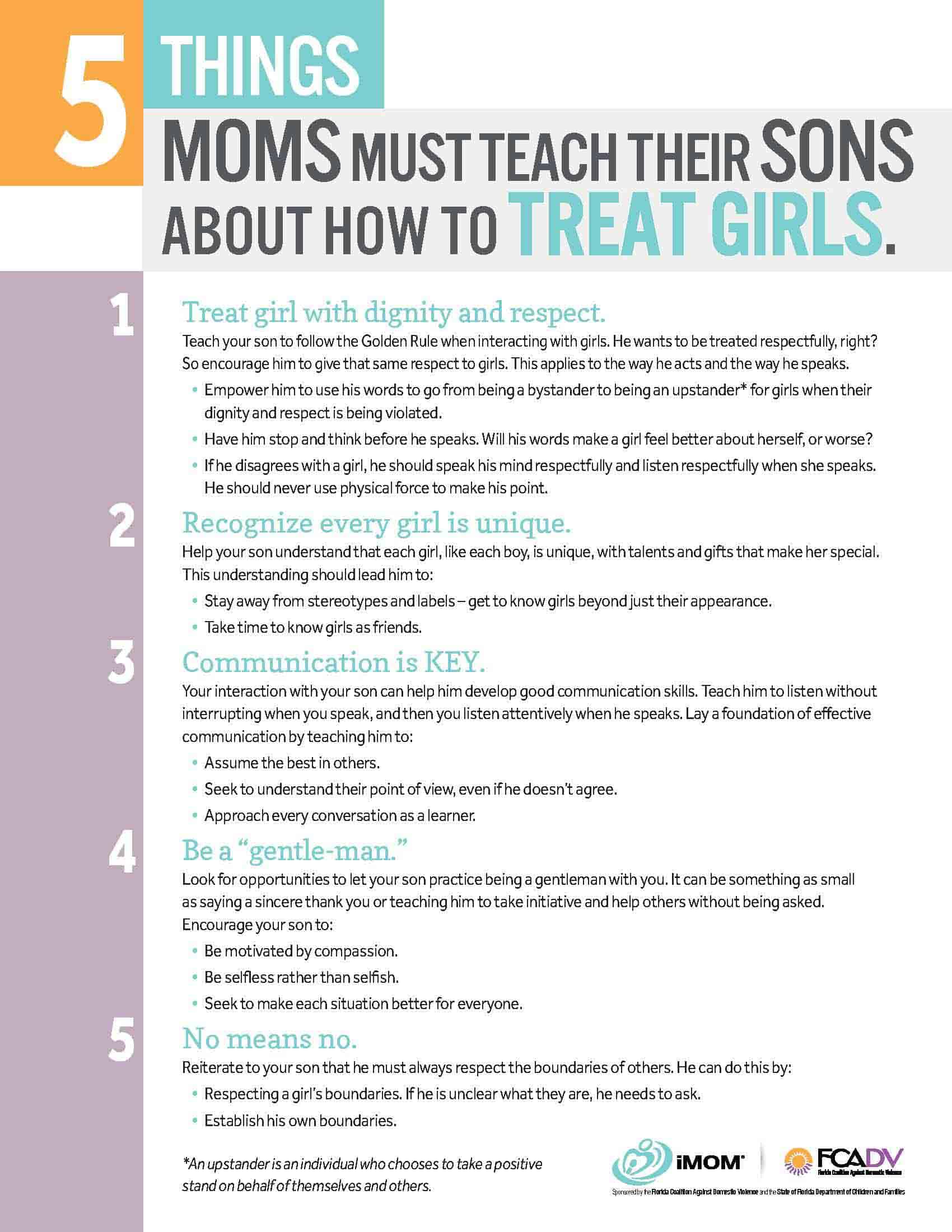 5 Things Moms Must Teach Their Sons About How To Treat Girls Imom