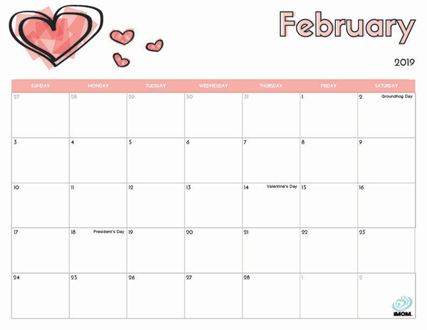Image result for february calendar