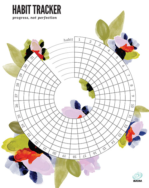 Floral Habit Tracker - iMom