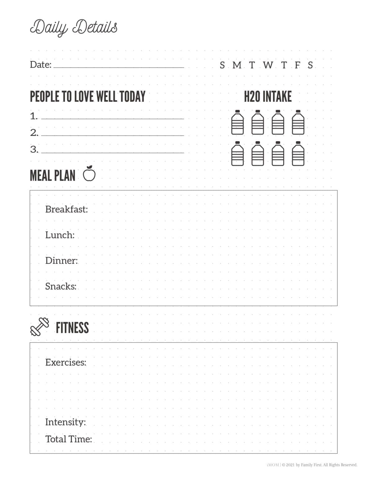 Daily To Do List IMOM