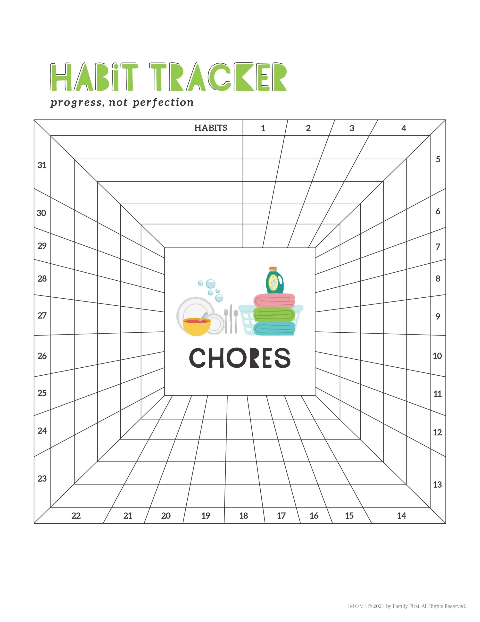 Printable Family Chore Chart - iMOM