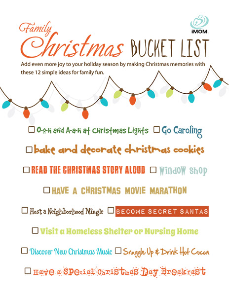 Christmas activities for families bucket list