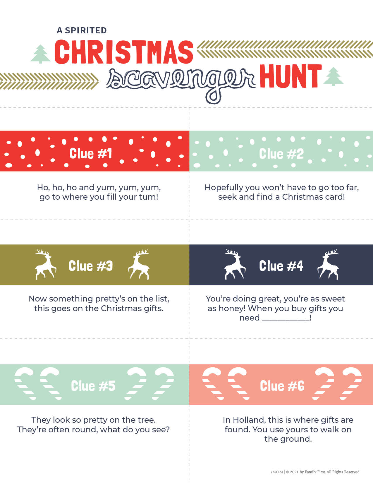 Printable Christmas Scavenger Hunt for Kids - iMOM