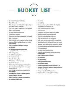mother son bucket list