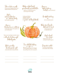 fall bucket list