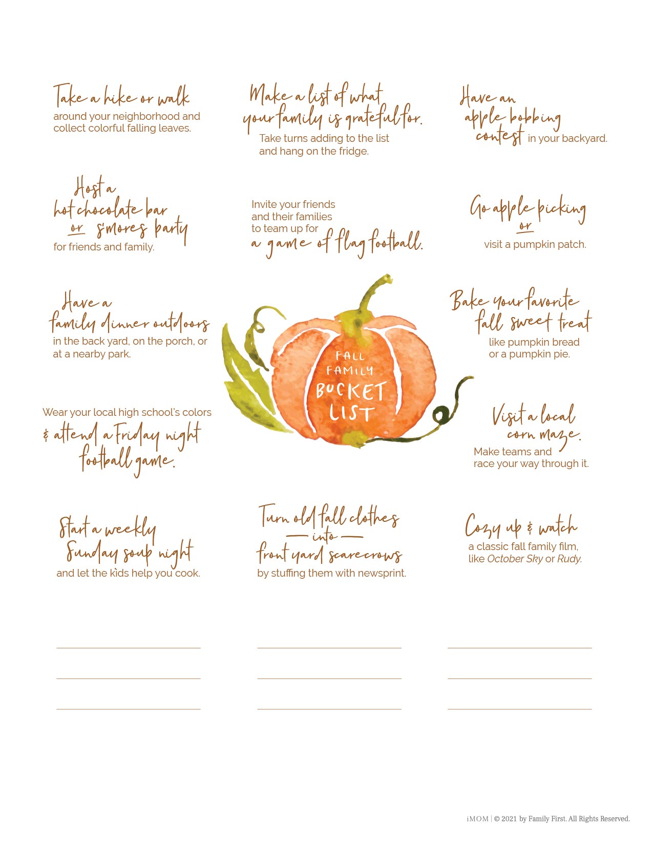 fall activities for kids