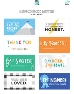 lunchbox notes for boys