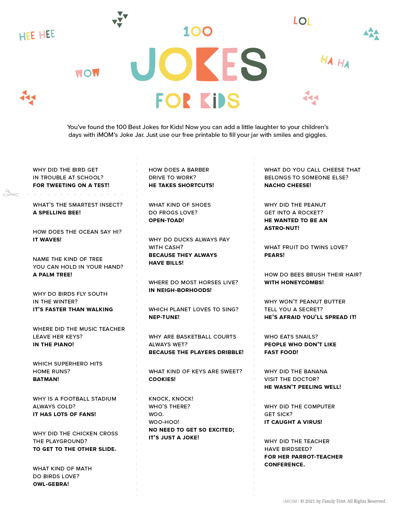 100 Hilarious Jokes For Kids Funny Jokes For All Ages Imom