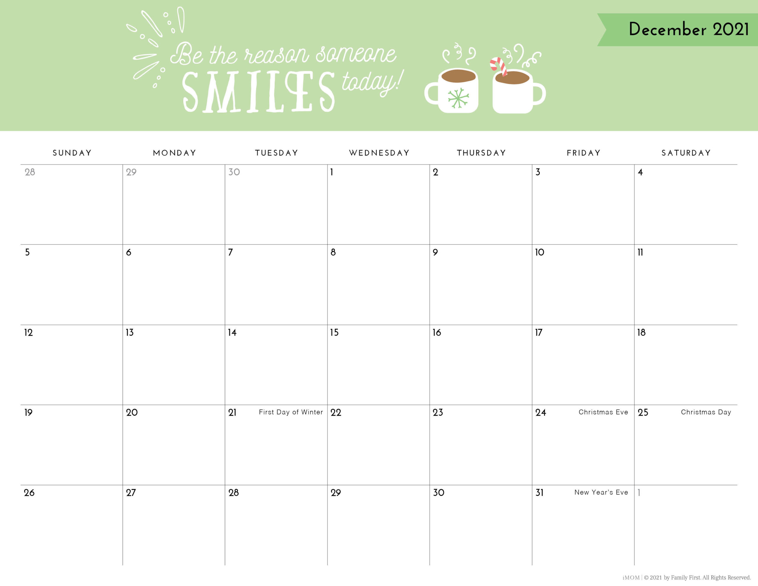 View Printable Calendar 2021 With Holidays Imom Images