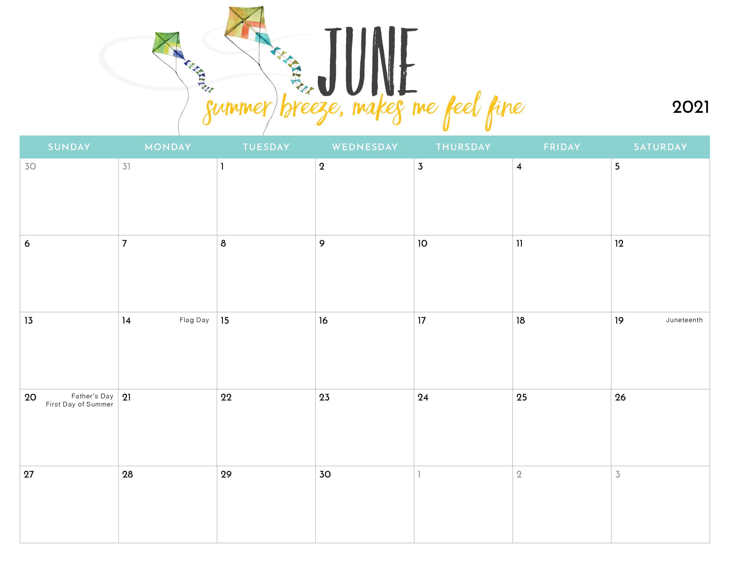 Printable Summer Holiday Calender 2021 Array Printable Calendar 2021