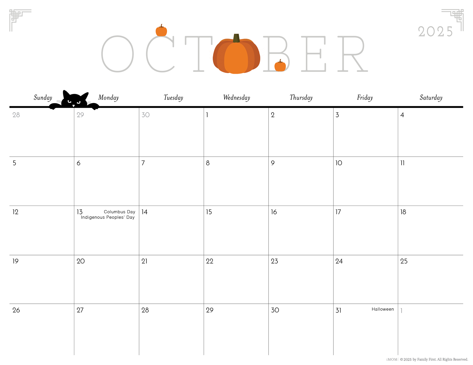 2025 Cute Printable Calendars for Moms iMOM