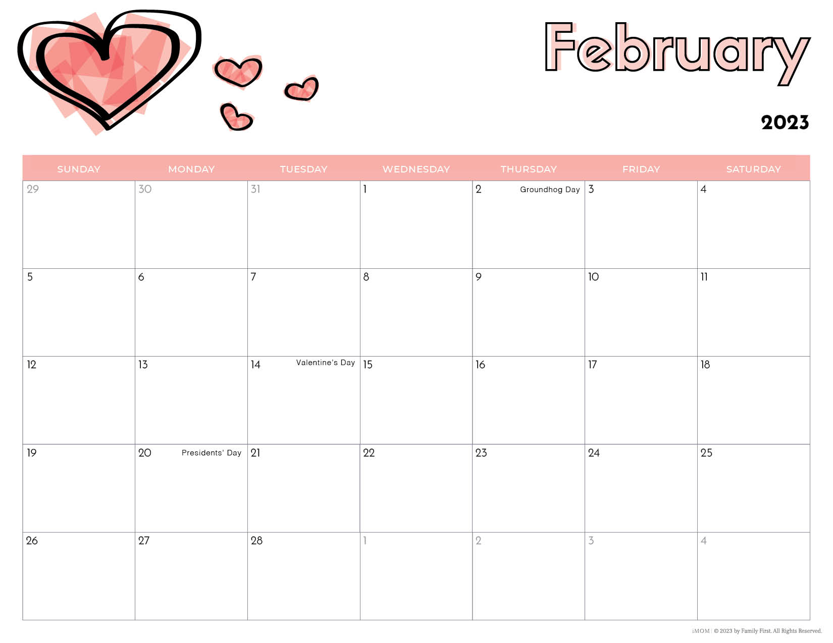 2023 Printable Calendars for Kids - iMOM