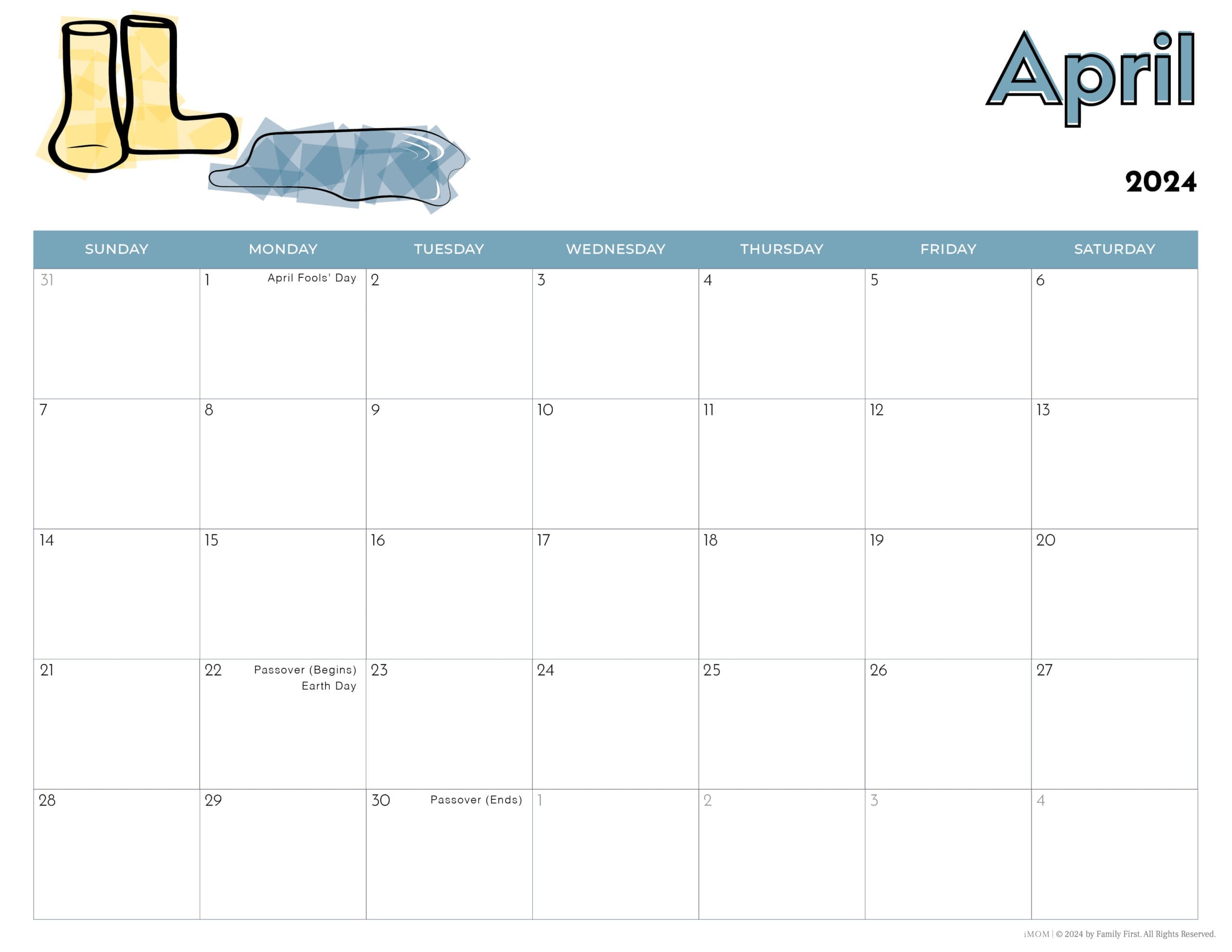 2024 Printable Calendars: Free Printable Calendar Designs - iMOM