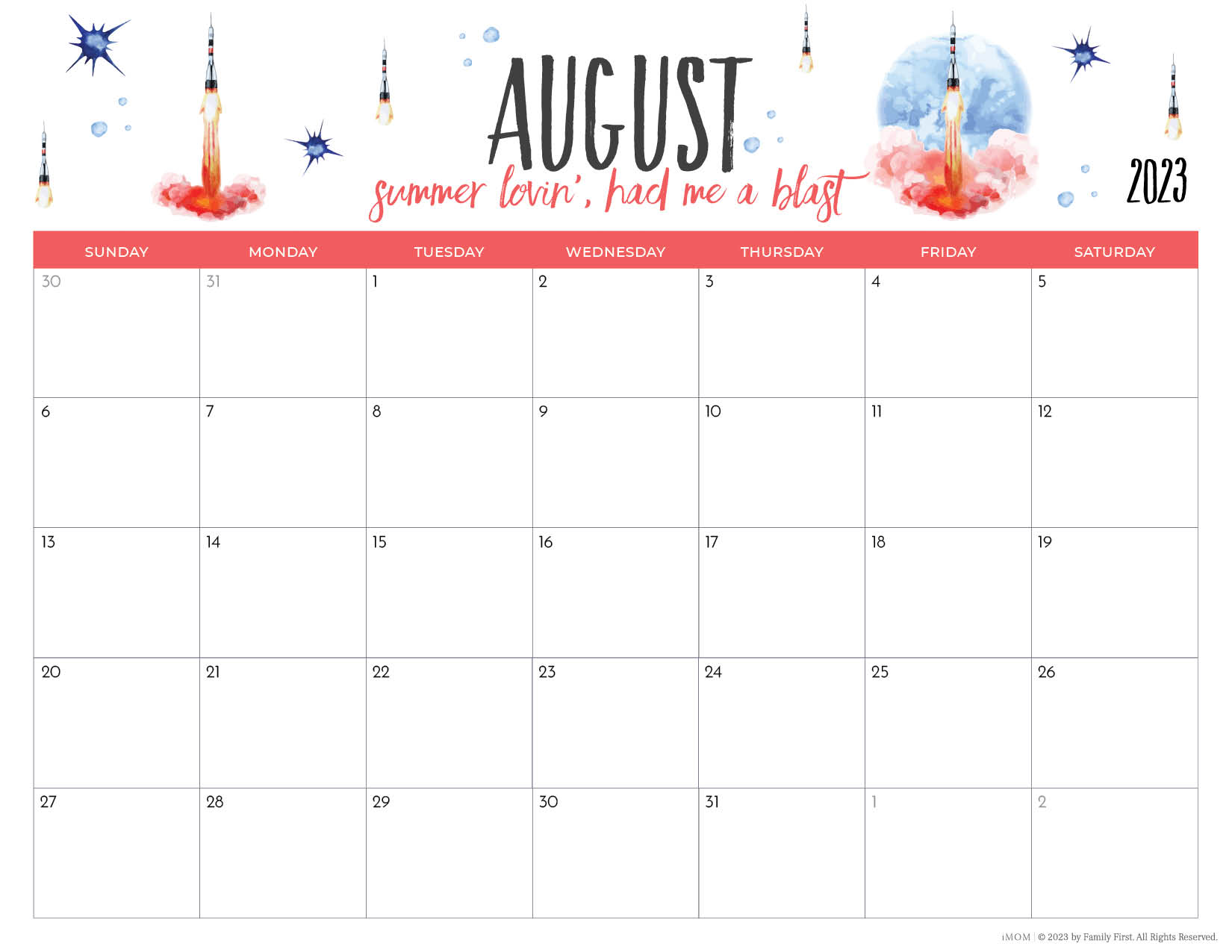 20232024 Printable Calendars for Moms iMOM