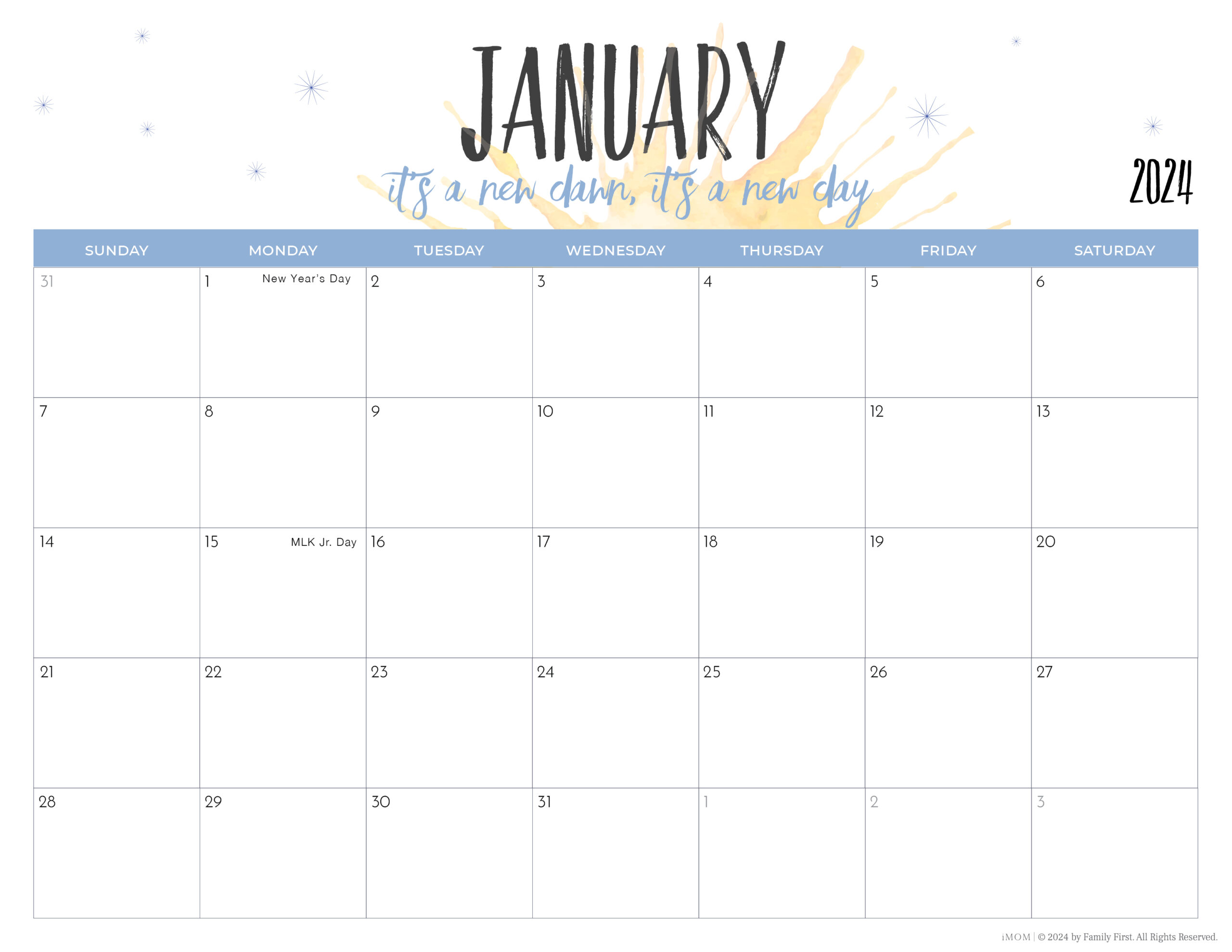 2023-2024 Printable Calendars for Moms - iMOM