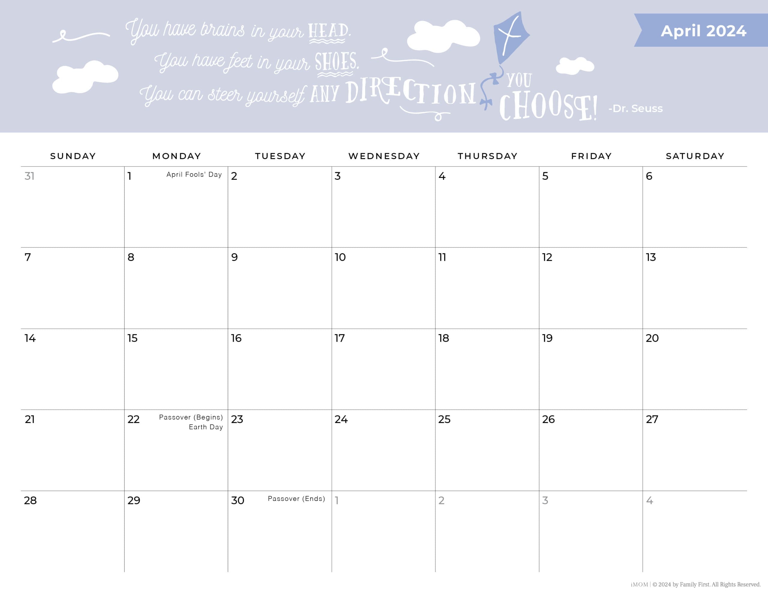 2024 Printable Calendars: Free Printable Calendar Designs - iMOM