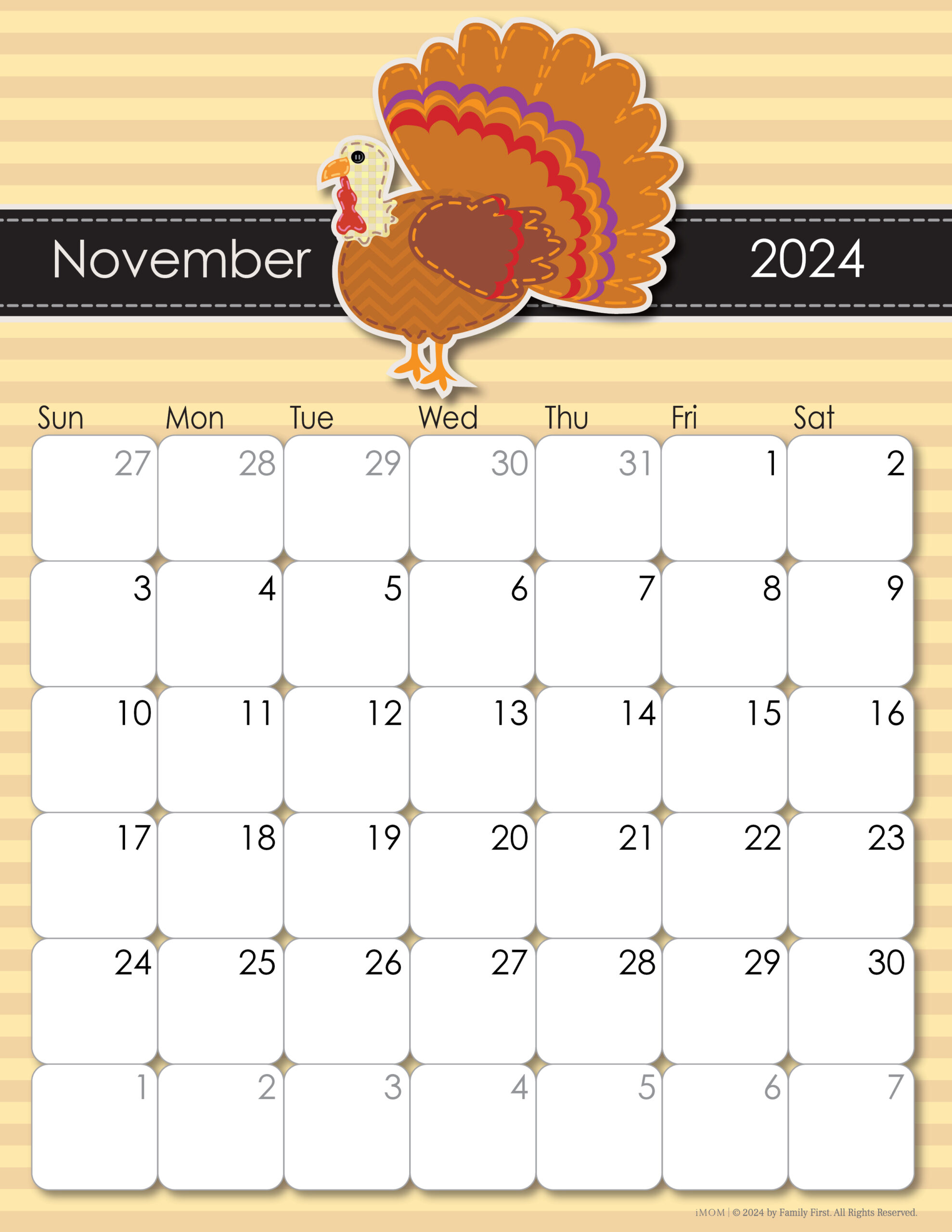 2024 Whimsical Printable Calendars for Moms iMOM