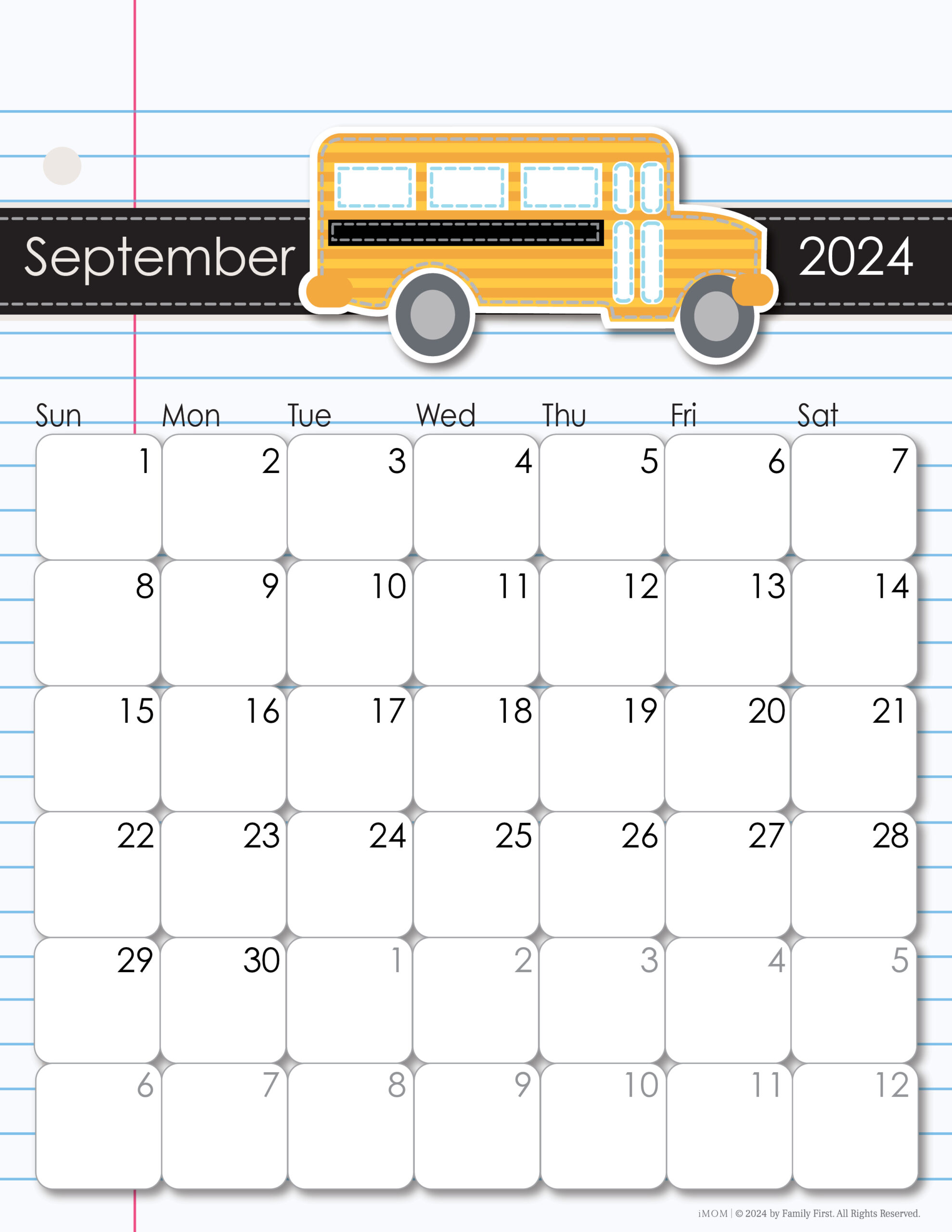 2023-2024 Printable Calendars for Kids - iMOM