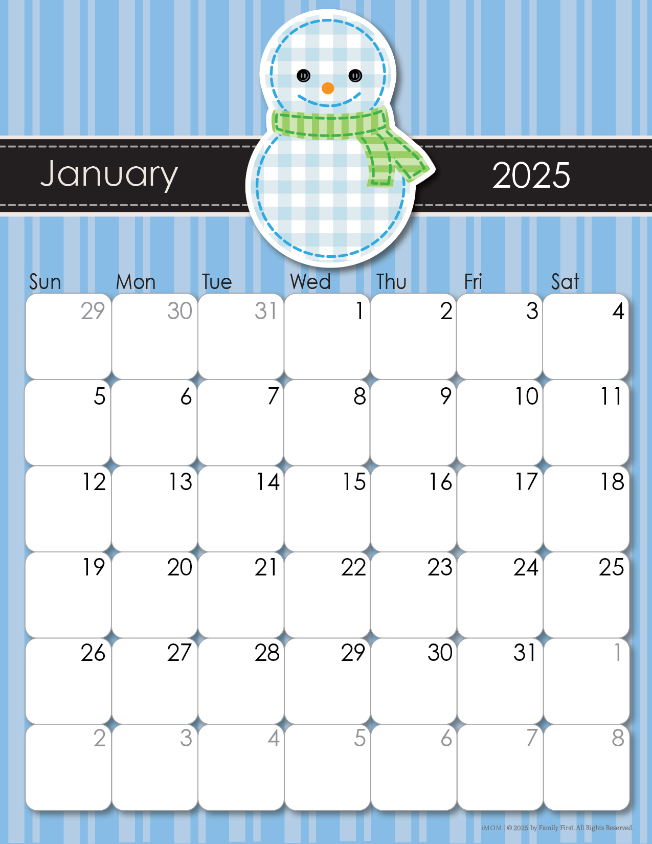 2025 Whimsical Printable Calendars for Moms - iMOM