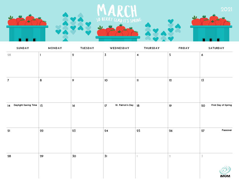2020 and 2021 Foodie Printable Calendars for Moms - iMom