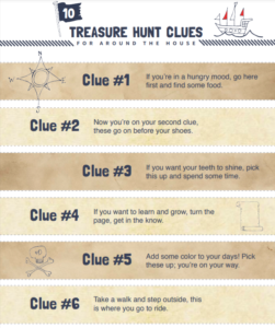 outdoor scavenger hunt clues