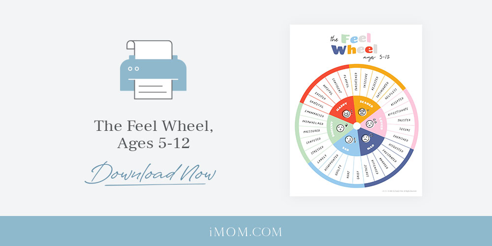 printable feelings wheel for kids and adults imom