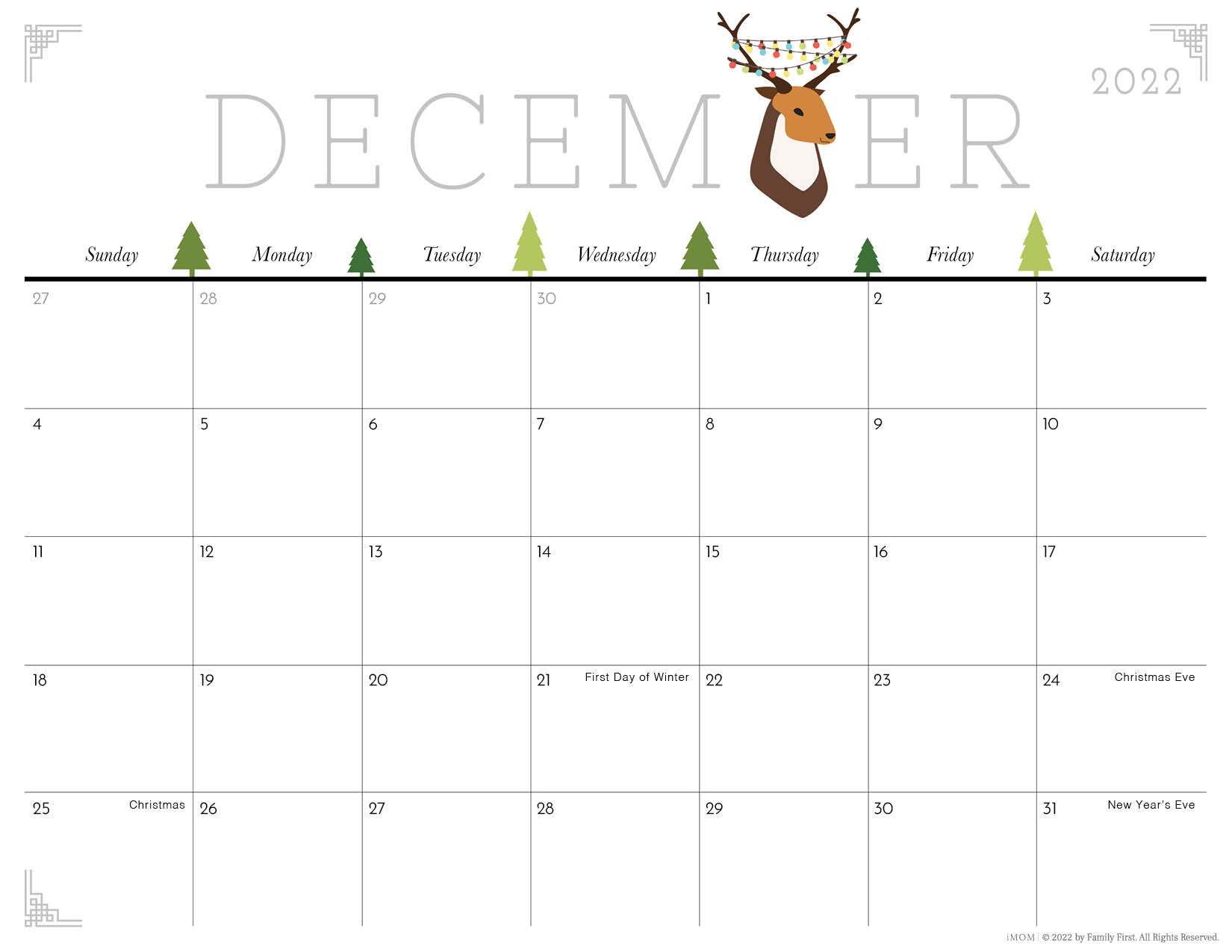 2023 Cute Printable Calendars for Moms - iMOM