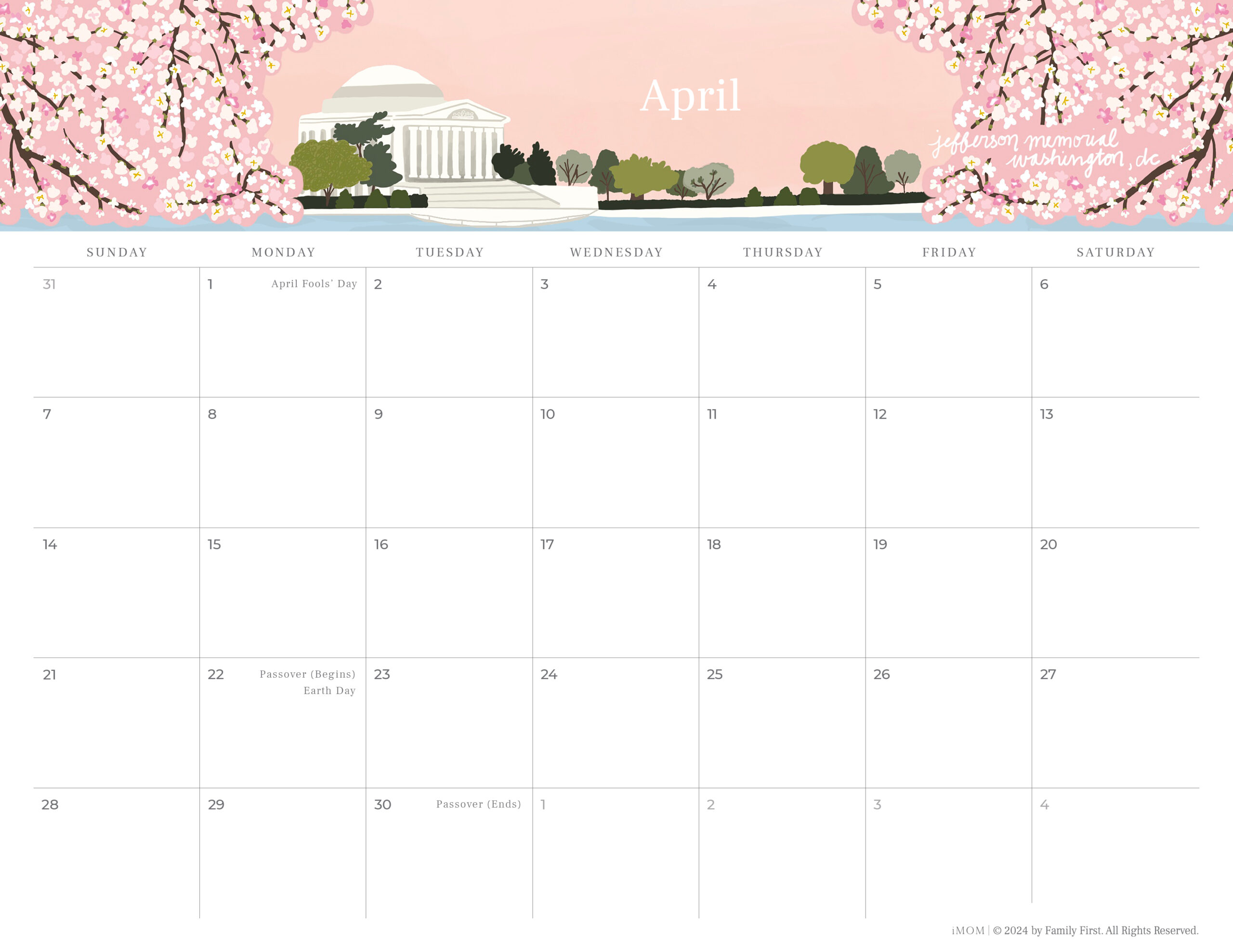 2024 Printable Calendars: Free Printable Calendar Designs - iMOM